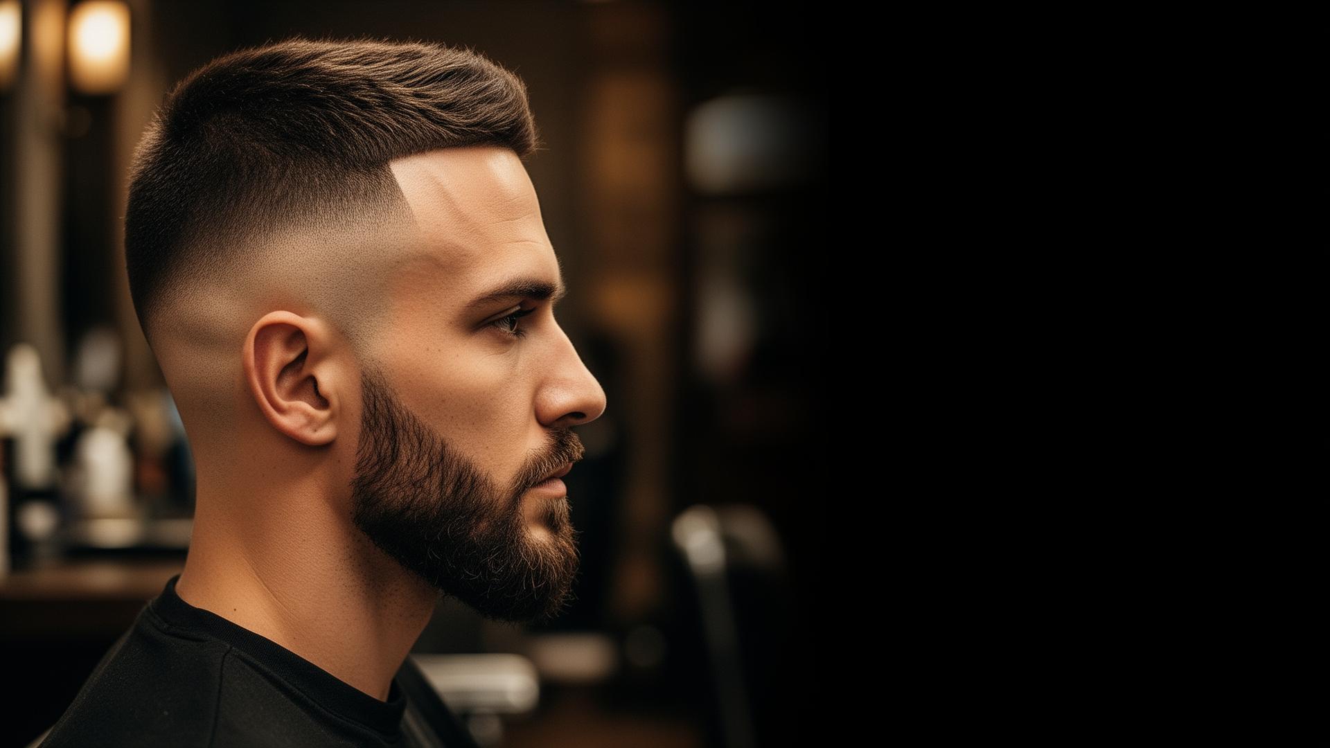 Barber finishing a skin fade at Hullbridge Barbers